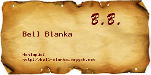 Bell Blanka névjegykártya